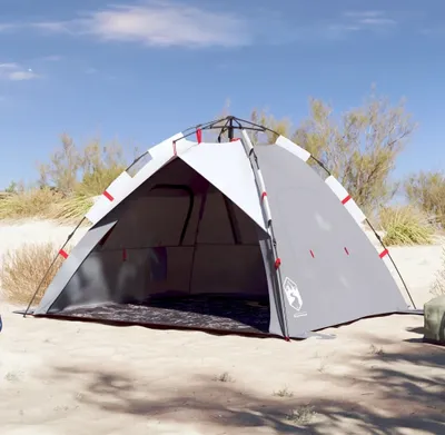 Produktbild von "2026 Promotion" Strandzelt 3 Personen, Familienzelt UV-Schutz, Grau Quick Release Wasserdicht - Campingzelte CC23127