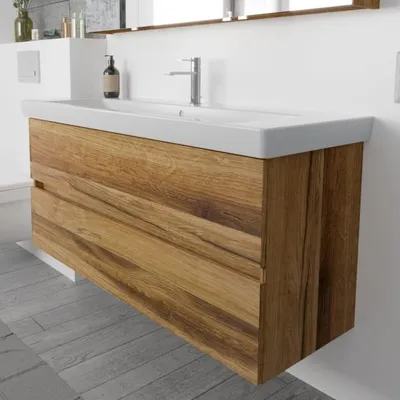 Productafbeelding van Onderkast voor wastafel, 125 cm breed, met 2 lades, geschikt voor de Villeroy & Boch Subway 2.0 wastafel