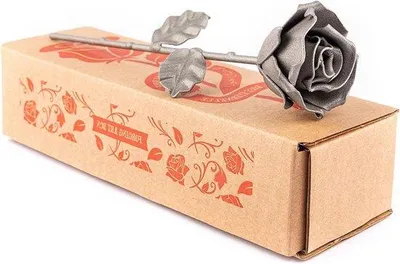 Produktbild von Handgesmeed Smeedijzeren Blume - 21 cm - Grau