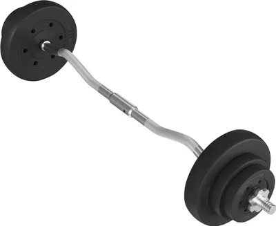 Produktbild von Yaheetech 20 kg SZ Curlset Langhantel-Set, Hantel-Set für Krafttraining, SZ-Stange mit 6 Scheiben, Curl-Stange mit Gewichten, Hantelstangenset
