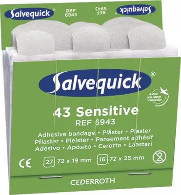 Produktbild von Pflaster für Salvequick Pflasterspender Sensitive REF 6943 43 St.