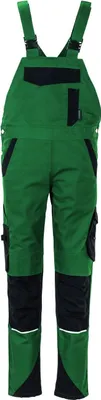 Produktbild von Größe 44 Planam Norit Damen Latzhose grün schwarz Modell 6534