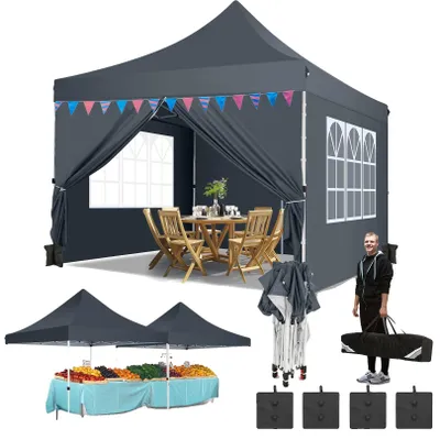 Produktbild von Pavillon, Wasserfest, Einfache Montage, Grau, 3x3m