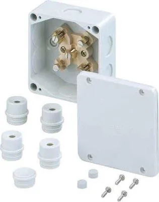 Obrázek produktu pro Vodotěsná propojovací skříňka 100 × 100 × 50 mm, IP54, HFR