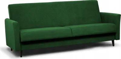 Produktbild von Schlafsofa - Sofa mit Bettkasten - Wellenfedern - Stilvolle Steppung - Schlaffunktion - Grün - Ausziehbar - Stabiles Holzuntergestell - DELTA