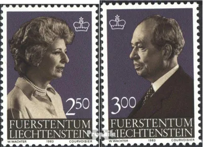 Produktbild von Briefmarken Liechtenstein 1983 Mi 828-829 (kompl.Ausg.) gestempelt Fuerstenpaar
