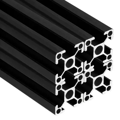 Alu-Profile 2020 150 mm T-Nut 4 Stück schwarz eloxiert
