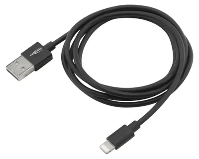 Obrázek produktu pro Ansmann 1700-0078, 1,2 m, USB A, Lightning, Samec, Samec, Černá