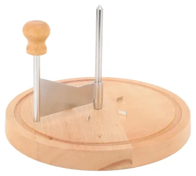 Käsehobel aus Buchenholz und Edelstahl, multifunktional