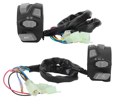 Immagine prodotto di Pulsante di comando per manubrio da moto da 22 mm, impermeabile, universale per indicatori di direzione e luce bianca