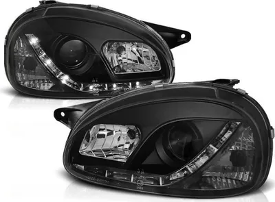 Produktbild von Scheinwerfer LED Tagfahrlicht passend für Opel Corsa B Bj. 93-00 Schwarz