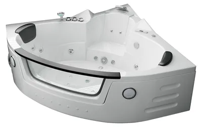 Produktbild von Whirlpool Indoor Spa Badewanne Eckbadewanne VILLA CARLOTTA weiß 1530x1530 mm mit Massagedüsen