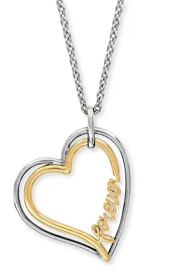 Produktbild von Engelsrufer ERN-FOREVER-BIG Damen Collier Herz Silber 925 Bicolor 50cm