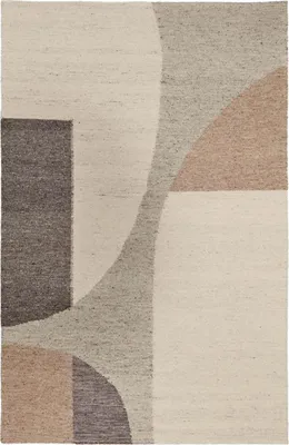 Produktbild von Handgefertigter Kelim-Teppich aus Wolle mit geometrischem Muster