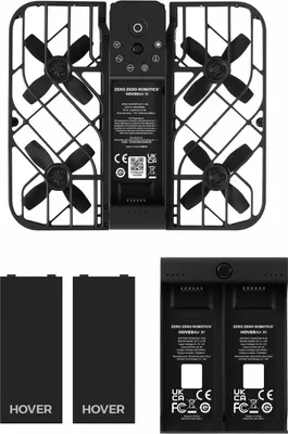 Produktbild von HOVERAir X1 Combo, 4 Rotoren, 2704 x 1520 Pixel, 7 m/s, 1050 mAh, Schwarz