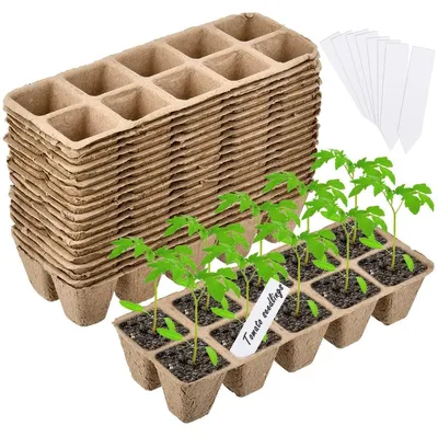 Immagine prodotto di Set di 200 vaschette per la germinazione: 20 vaschette e vassoi per la coltivazione delle piantine