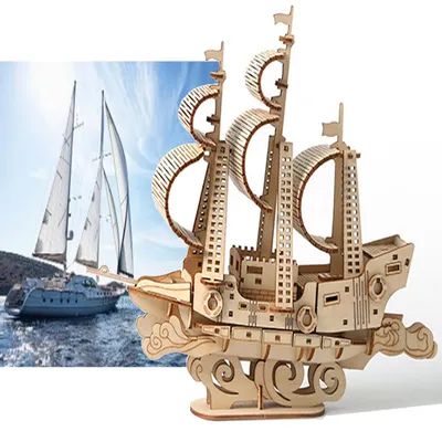 Obrázok produktu pre 3D drevená skladačka, model obrovského ruského kolotoča, mechanický model, stavebnica "urob si sám", pre tínedžerov a dospelých