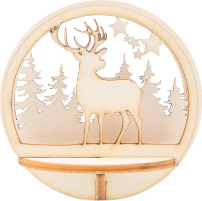 Produktbild von VBS Holz Steckmotiv für Acrylkugel 7.5 cm Durchmesser