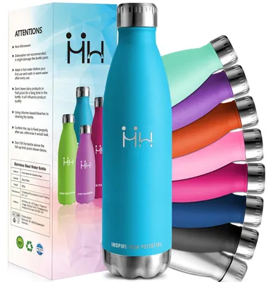 Produktbild von BPA-freie Thermosflasche aus Edelstahl, 1000 ml, für Sport und Schule