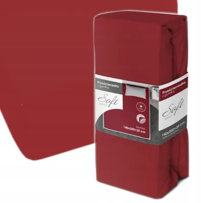Produktbild von Faro Spannbettlaken Baumwolle Jersey 140x200 cm Rot