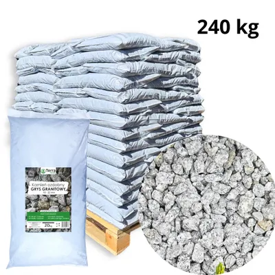 Zdjęcie produktu dla Grys granitowy 8-16 mm - 240 kg (12x20 kg) Dalmatyńczyk - kamienie dekoracyjne do ogrodu i kształtowania krajobrazu Feniks