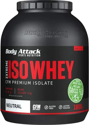 Produktbild von Body Attack Extreme Iso Whey - 1800g Neutral
