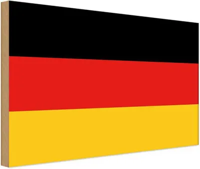 Produktbild von vianmo Holzschild 12x18 cm Deutschlands Germany Flagge Fahne Wappen
