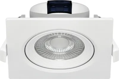 Obrázek produktu pro LED 5W COB vestavné bodové světlo 38° otočné 90x90mm úhlové studené bílé bodové vestavné světlo 380 lumenů stropní světlo bílé