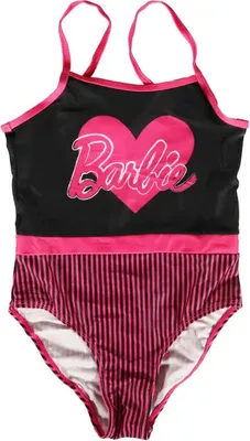Barbie Badeanzug Für Mädchen – Einteiler Mit UPF 50+, Schnelltrocknend, In Knallpink (Hot Pink), Größen 32-44