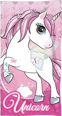 Image de Serviette de plage rose Licorne