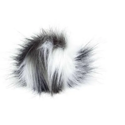 Produktbild von Pro Lana Kunstfell Pompon 12-14cm mit Druckknopf 105 shadow