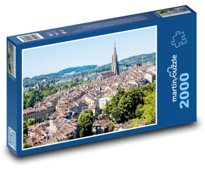 Produktbild von Puzzle 2000 Historische Stadt mit Kathedrale - martinpuzzle