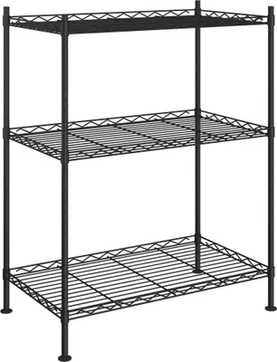 Obrázek produktu pro vidaXL Úložný regál se 3 policemi 60x35x76 cm černý 150 kg