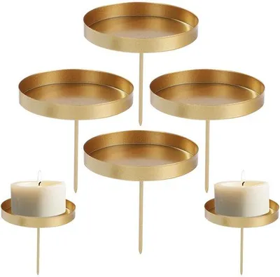 Obrázek produktu pro Zlaté svícny, 8 cm, 4 kusy, kov