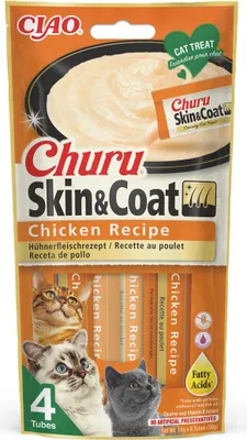 Zdjęcie produktu dla INABA Churu Skin&Coat Kurczak - przysmak dla kota - 4 x 14 g