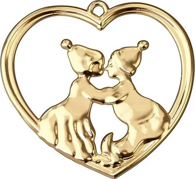 Immagine prodotto di Rosendahl - Gnomo baciatore H: 6,5 cm, placcato oro