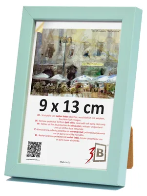 Productafbeelding van Fotolijst - Houten frame met acrylglas - Portretlijst voor foto's - Mintgroen - 9x13 cm
