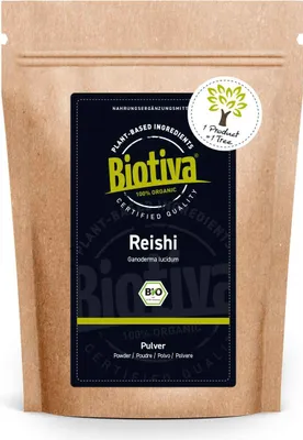 Immagine prodotto di Biotiva Polvere di Reishi 125 g da coltivazione biologica