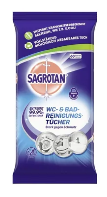 Immagine prodotto di SAGROTAN® 3091405 WC-Reinigungstücher 60 Tücher