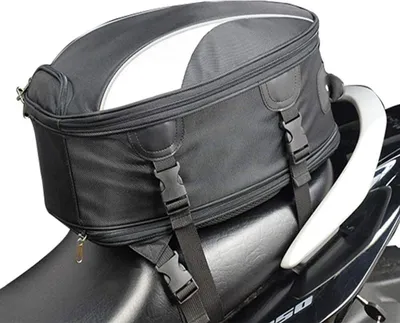 Immagine prodotto di Borsa posteriore per motocicletta Borsa a tracolla per casco impermeabile Borsa per bagagli Multifunzionale Nero Carburante