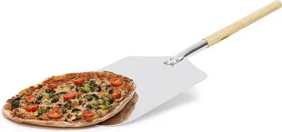 Image de Pelle à pizza en métal XL rectangulaire - pour le four et comme spatule à pain - 305 x 79 cm - gris