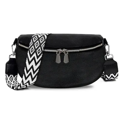 Produktbild von Schultertasche Umhängetasche Damen Klein Bauchtasche Damen Stylisch Crossbag Bauchtasche,Umhängetasche, Echtleder