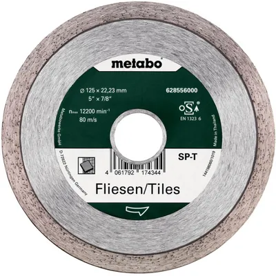 Obrázok produktu pre Metabo 628556000, Prírodný kameň, Kachlička, 12,5 cm, 2,22 cm, 12200 ot/min, Metabo, 1 kusov