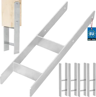 Productafbeelding van KOTARBAU® H Instortanker Paalhouder in Beton Storten 150x600mm 4 Stuks Betonanker voor Houten Palen Paaldrager Beton Thermisch Verzinkte Paalhouder