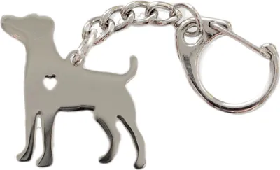 Produktbild von Hund Herz Schlüsselanhänger Miniblings Anhänger Schlüsselring Labrador Edelstahl