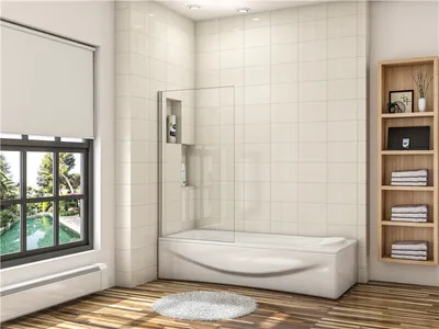 Produktbild von 80x140cm Badewannenaufsatz 6mm ESG Nanoglas Duschabtrennung Duschwand