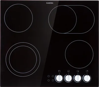 Obrázek produktu pro Klarstein EasyCook, sklokeramická varná deska, 6100 W, otočný regulátor, černá