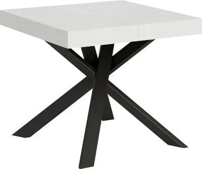 Obrázek produktu pro Rozkládací stůl 90 x 90/194 cm. Deska z bílého jasanového dřeva – nohy v antracitové barvě