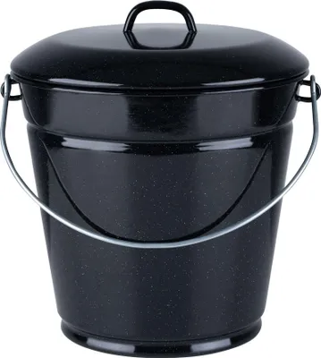 Produktbild von RIESS 0361-022 Eimer mit Deckel,10 L, Emaille, Ø 28 cm