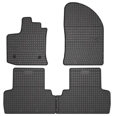 Immagine prodotto di Tappetini auto in gomma adatto per Dacia Lodgy (2012-2022, monovolume) neri, set 4 pz, con fissaggi